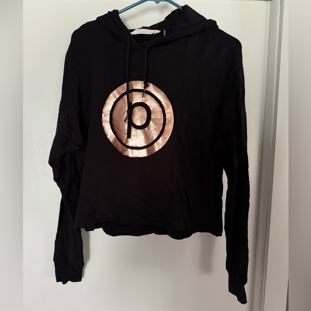 Pure Barre Black Hoodie with Rose Gold Logo